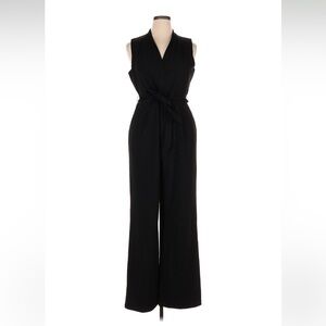 Calvin Klein Sleeveless Tie Waist Wide-Leg Jumpsuit, NWOT